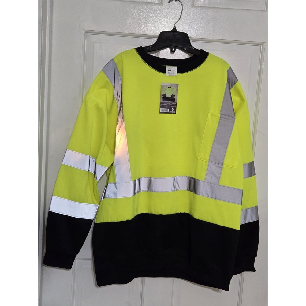 Forester Hi Visibility‎ Sweatshirt NWT size XL yellow reflective